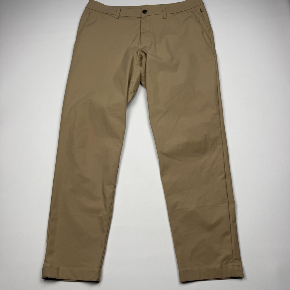 Lululemon Slim Fit 5 Pocket Pants Mens 34x29 Beige Tech Chino Stretch Warpstreme